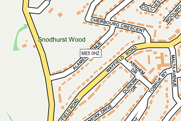 ME5 0HZ map - OS OpenMap – Local (Ordnance Survey) ME5 0HZ map - OS OpenMap – Local (Ordnance Survey)