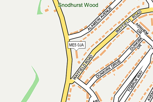 ME5 0JA map - OS OpenMap – Local (Ordnance Survey) ME5 0JA map - OS OpenMap – Local (Ordnance Survey)