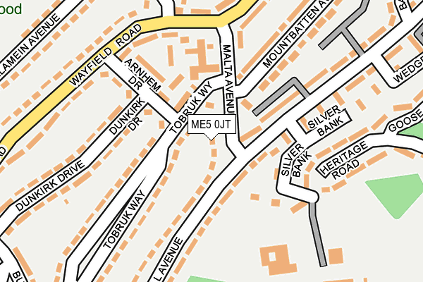 ME5 0JT map - OS OpenMap – Local (Ordnance Survey) ME5 0JT map - OS OpenMap – Local (Ordnance Survey)