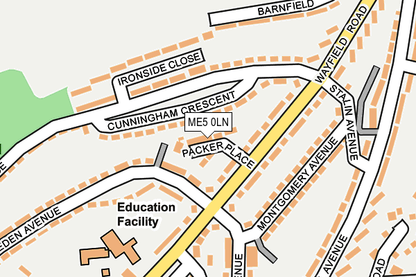 ME5 0LN map - OS OpenMap – Local (Ordnance Survey) ME5 0LN map - OS OpenMap – Local (Ordnance Survey)