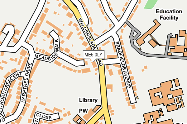 ME5 0LY map - OS OpenMap – Local (Ordnance Survey) ME5 0LY map - OS OpenMap – Local (Ordnance Survey)