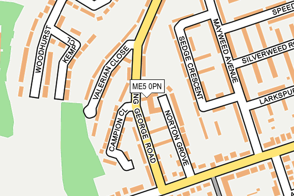 ME5 0PN map - OS OpenMap – Local (Ordnance Survey) ME5 0PN map - OS OpenMap – Local (Ordnance Survey)