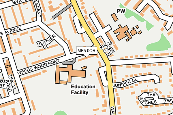 ME5 0QR map - OS OpenMap – Local (Ordnance Survey) ME5 0QR map - OS OpenMap – Local (Ordnance Survey)