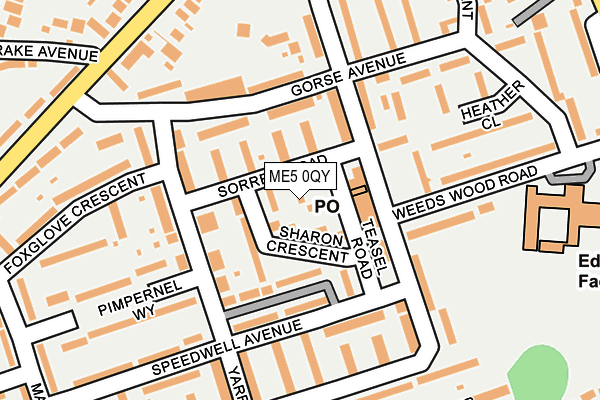 ME5 0QY map - OS OpenMap – Local (Ordnance Survey) ME5 0QY map - OS OpenMap – Local (Ordnance Survey)