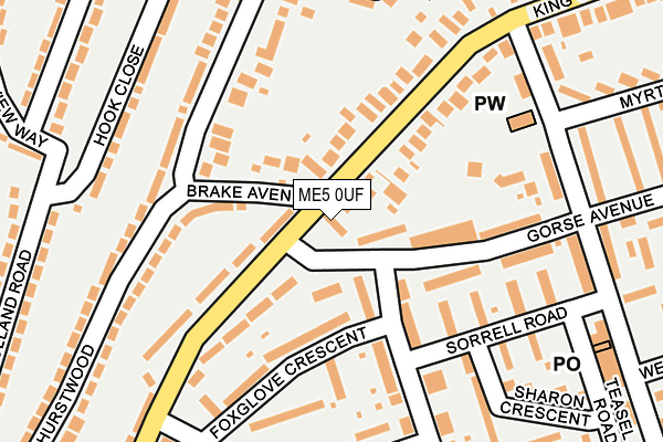 ME5 0UF map - OS OpenMap – Local (Ordnance Survey) ME5 0UF map - OS OpenMap – Local (Ordnance Survey)