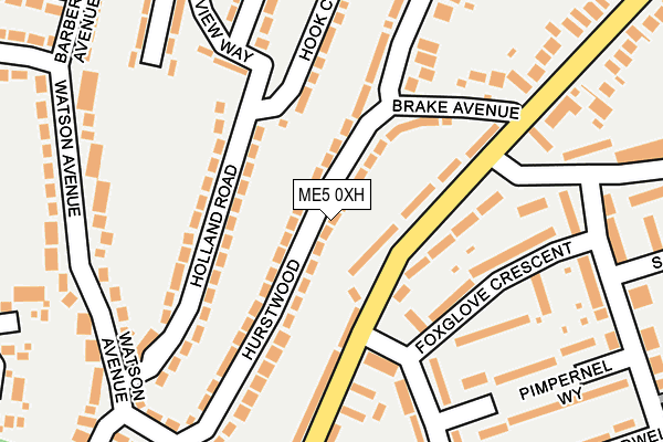 ME5 0XH map - OS OpenMap – Local (Ordnance Survey) ME5 0XH map - OS OpenMap – Local (Ordnance Survey)