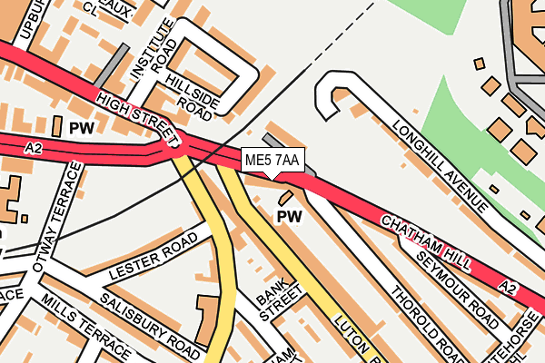 ME5 7AA map - OS OpenMap – Local (Ordnance Survey) ME5 7AA map - OS OpenMap – Local (Ordnance Survey)