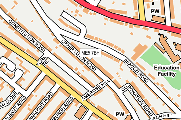 ME5 7BH map - OS OpenMap – Local (Ordnance Survey) ME5 7BH map - OS OpenMap – Local (Ordnance Survey)