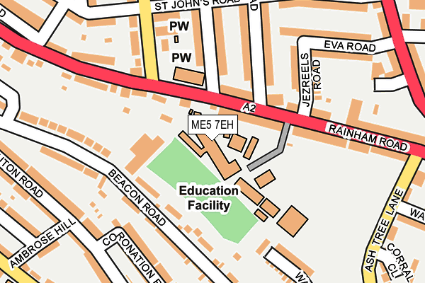 ME5 7EH map - OS OpenMap – Local (Ordnance Survey) ME5 7EH map - OS OpenMap – Local (Ordnance Survey)