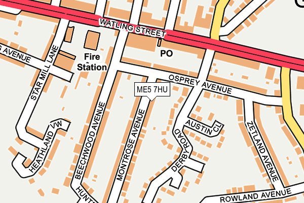 ME5 7HU map - OS OpenMap – Local (Ordnance Survey) ME5 7HU map - OS OpenMap – Local (Ordnance Survey)