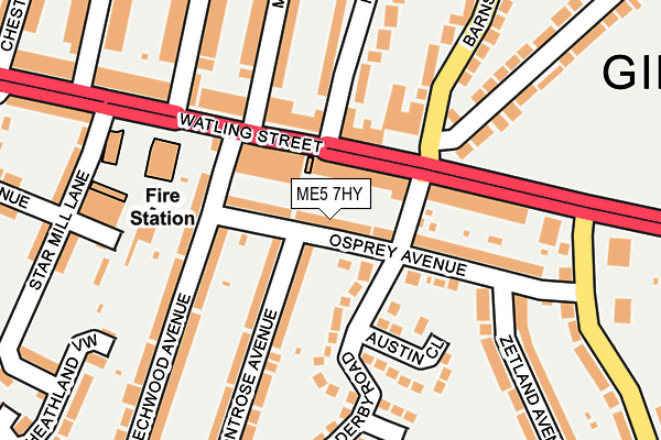ME5 7HY map - OS OpenMap – Local (Ordnance Survey) ME5 7HY map - OS OpenMap – Local (Ordnance Survey)