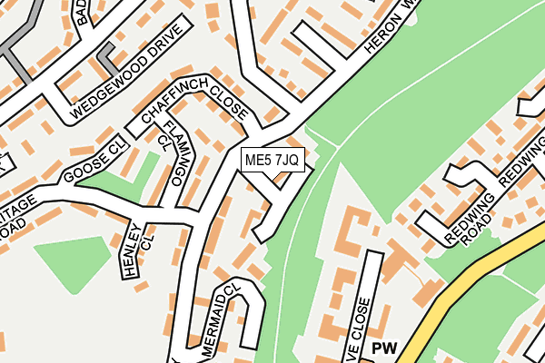 ME5 7JQ map - OS OpenMap – Local (Ordnance Survey) ME5 7JQ map - OS OpenMap – Local (Ordnance Survey)
