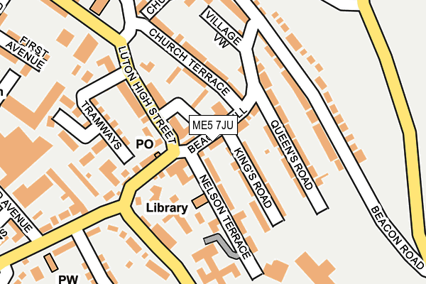 ME5 7JU map - OS OpenMap – Local (Ordnance Survey) ME5 7JU map - OS OpenMap – Local (Ordnance Survey)
