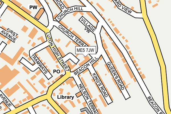 ME5 7JW map - OS OpenMap – Local (Ordnance Survey) ME5 7JW map - OS OpenMap – Local (Ordnance Survey)