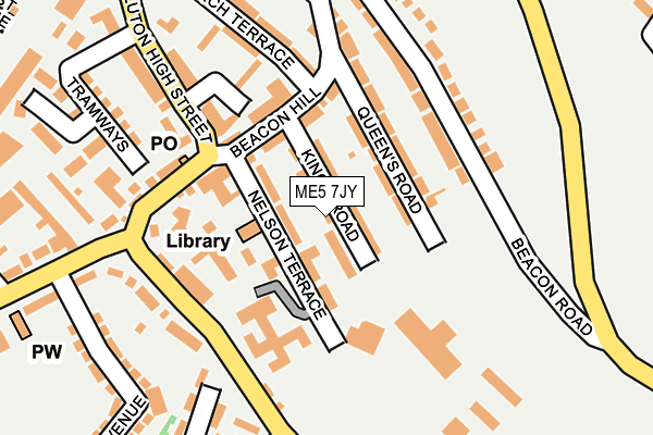 ME5 7JY map - OS OpenMap – Local (Ordnance Survey) ME5 7JY map - OS OpenMap – Local (Ordnance Survey)