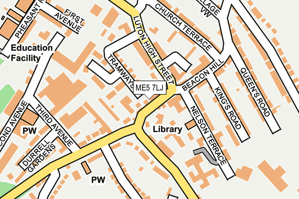 ME5 7LJ map - OS OpenMap – Local (Ordnance Survey) ME5 7LJ map - OS OpenMap – Local (Ordnance Survey)