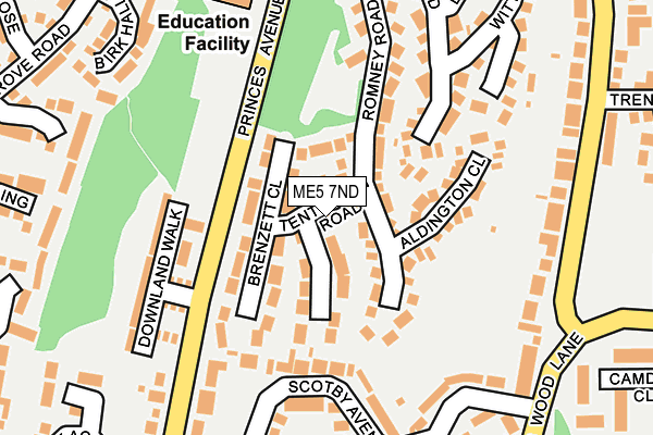 ME5 7ND map - OS OpenMap – Local (Ordnance Survey)