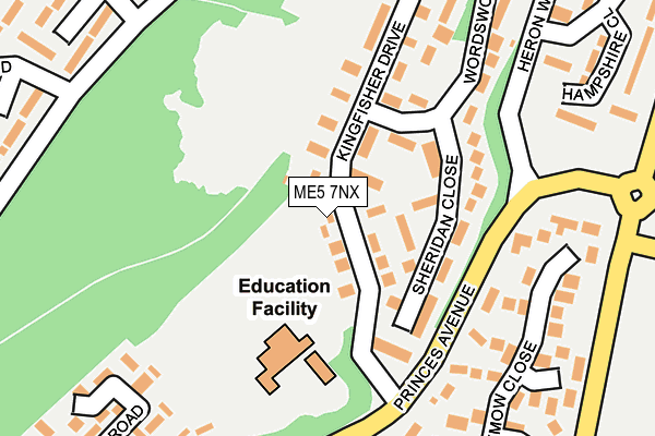 ME5 7NX map - OS OpenMap – Local (Ordnance Survey)
