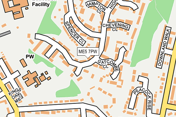 ME5 7PW map - OS OpenMap – Local (Ordnance Survey) ME5 7PW map - OS OpenMap – Local (Ordnance Survey)
