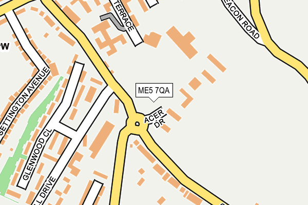 ME5 7QA map - OS OpenMap – Local (Ordnance Survey) ME5 7QA map - OS OpenMap – Local (Ordnance Survey)