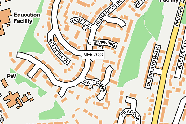ME5 7QG map - OS OpenMap – Local (Ordnance Survey) ME5 7QG map - OS OpenMap – Local (Ordnance Survey)