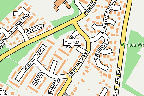 ME5 7QX map - OS OpenMap – Local (Ordnance Survey) ME5 7QX map - OS OpenMap – Local (Ordnance Survey)