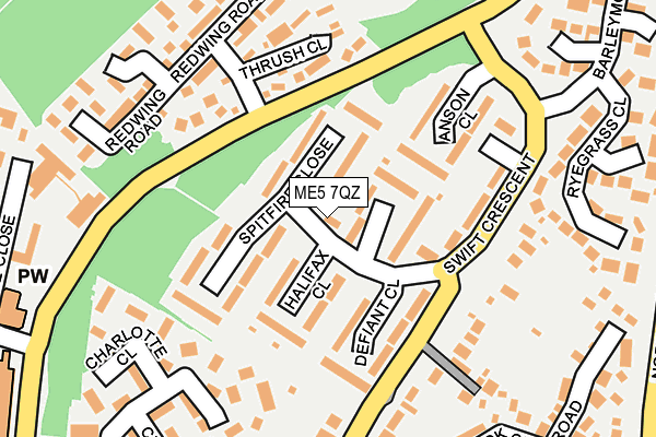 ME5 7QZ map - OS OpenMap – Local (Ordnance Survey) ME5 7QZ map - OS OpenMap – Local (Ordnance Survey)