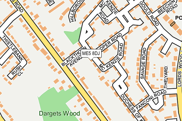 ME5 8DJ map - OS OpenMap – Local (Ordnance Survey)