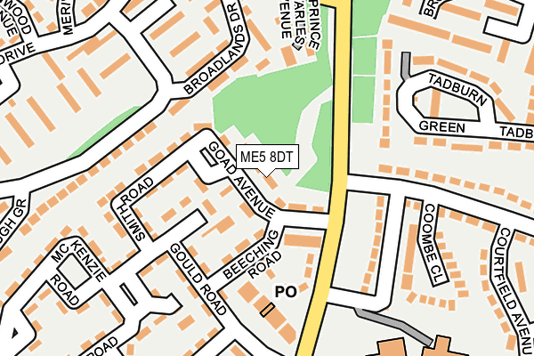 ME5 8DT map - OS OpenMap – Local (Ordnance Survey) ME5 8DT map - OS OpenMap – Local (Ordnance Survey)