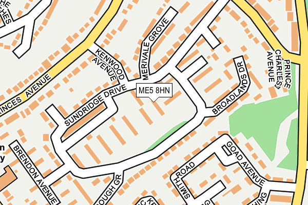 ME5 8HN map - OS OpenMap – Local (Ordnance Survey)