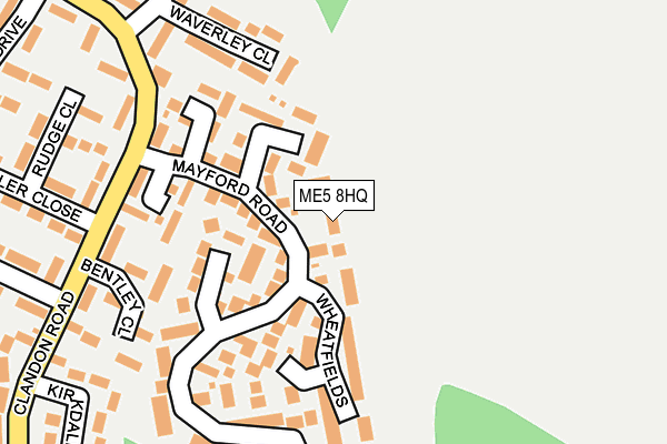 ME5 8HQ map - OS OpenMap – Local (Ordnance Survey) ME5 8HQ map - OS OpenMap – Local (Ordnance Survey)