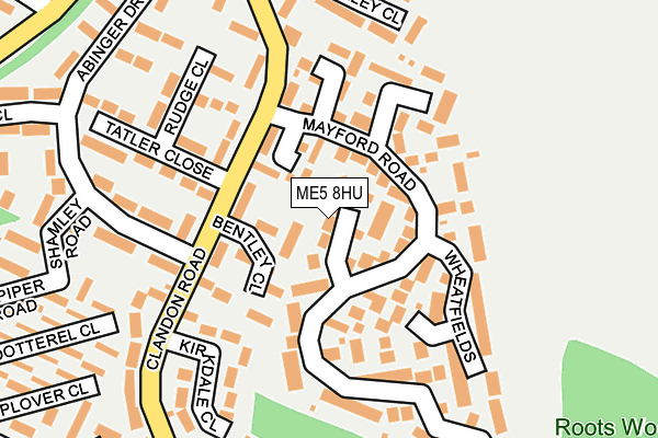 ME5 8HU map - OS OpenMap – Local (Ordnance Survey) ME5 8HU map - OS OpenMap – Local (Ordnance Survey)