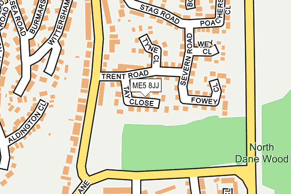 ME5 8JJ map - OS OpenMap – Local (Ordnance Survey) ME5 8JJ map - OS OpenMap – Local (Ordnance Survey)
