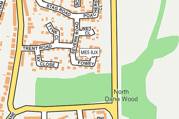 ME5 8JX map - OS OpenMap – Local (Ordnance Survey)