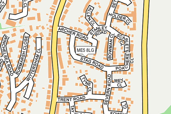 ME5 8LG map - OS OpenMap – Local (Ordnance Survey) ME5 8LG map - OS OpenMap – Local (Ordnance Survey)