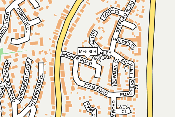 ME5 8LH map - OS OpenMap – Local (Ordnance Survey)