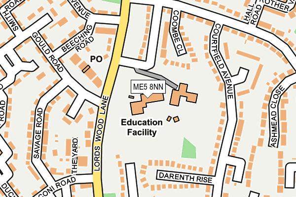 ME5 8NN map - OS OpenMap – Local (Ordnance Survey) ME5 8NN map - OS OpenMap – Local (Ordnance Survey)