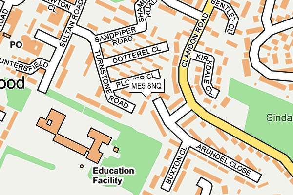 ME5 8NQ map - OS OpenMap – Local (Ordnance Survey) ME5 8NQ map - OS OpenMap – Local (Ordnance Survey)