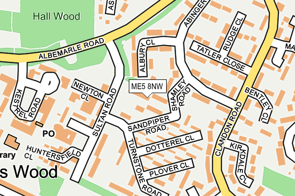 ME5 8NW map - OS OpenMap – Local (Ordnance Survey)