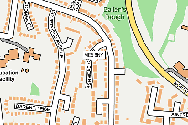 ME5 8NY map - OS OpenMap – Local (Ordnance Survey) ME5 8NY map - OS OpenMap – Local (Ordnance Survey)