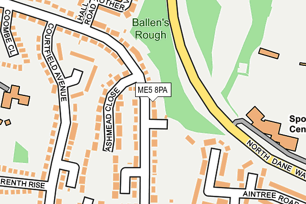 ME5 8PA map - OS OpenMap – Local (Ordnance Survey)