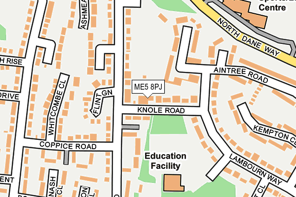 ME5 8PJ map - OS OpenMap – Local (Ordnance Survey)