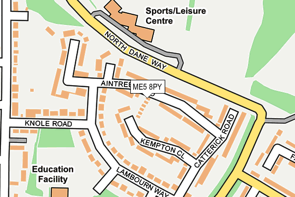 ME5 8PY map - OS OpenMap – Local (Ordnance Survey) ME5 8PY map - OS OpenMap – Local (Ordnance Survey)