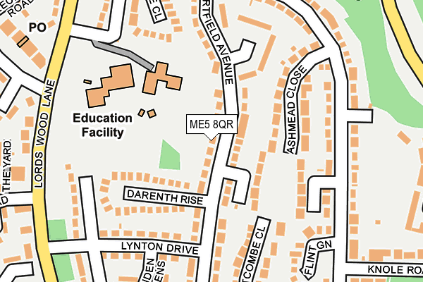 ME5 8QR map - OS OpenMap – Local (Ordnance Survey) ME5 8QR map - OS OpenMap – Local (Ordnance Survey)
