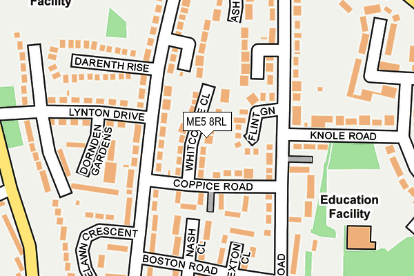 ME5 8RL map - OS OpenMap – Local (Ordnance Survey)