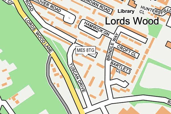 ME5 8TG map - OS OpenMap – Local (Ordnance Survey)