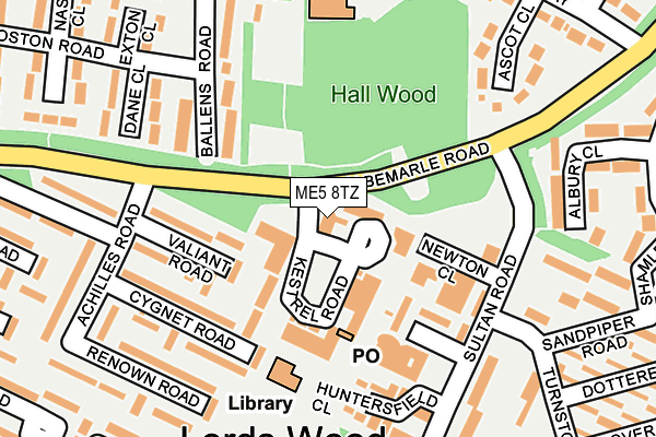 ME5 8TZ map - OS OpenMap – Local (Ordnance Survey) ME5 8TZ map - OS OpenMap – Local (Ordnance Survey)