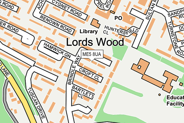ME5 8UA map - OS OpenMap – Local (Ordnance Survey)