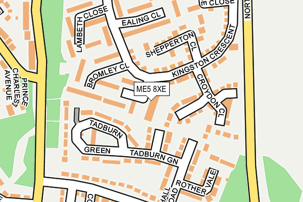 ME5 8XE map - OS OpenMap – Local (Ordnance Survey) ME5 8XE map - OS OpenMap – Local (Ordnance Survey)