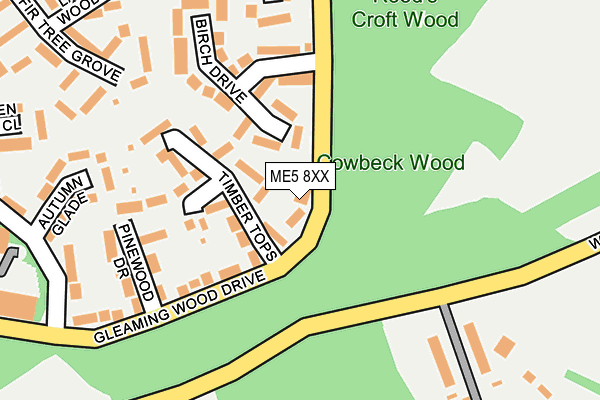 ME5 8XX map - OS OpenMap – Local (Ordnance Survey) ME5 8XX map - OS OpenMap – Local (Ordnance Survey)
